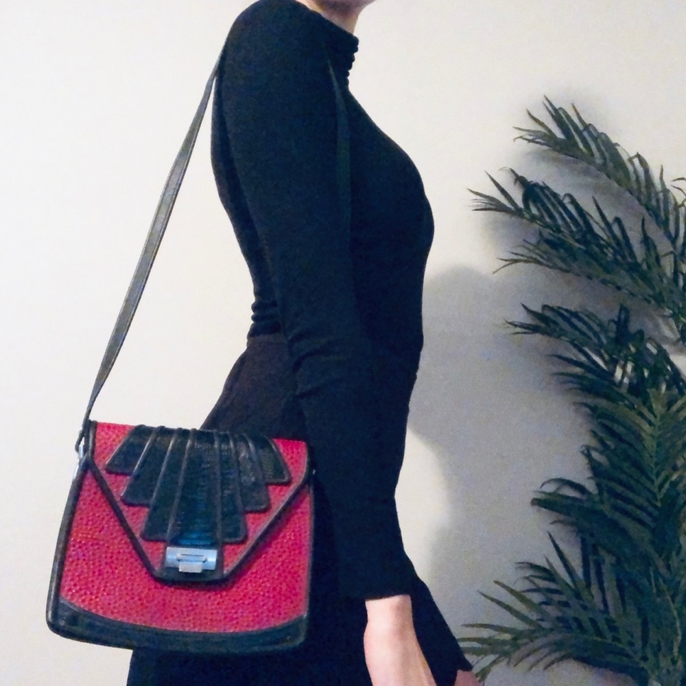 Roche Leather Geometric Purse